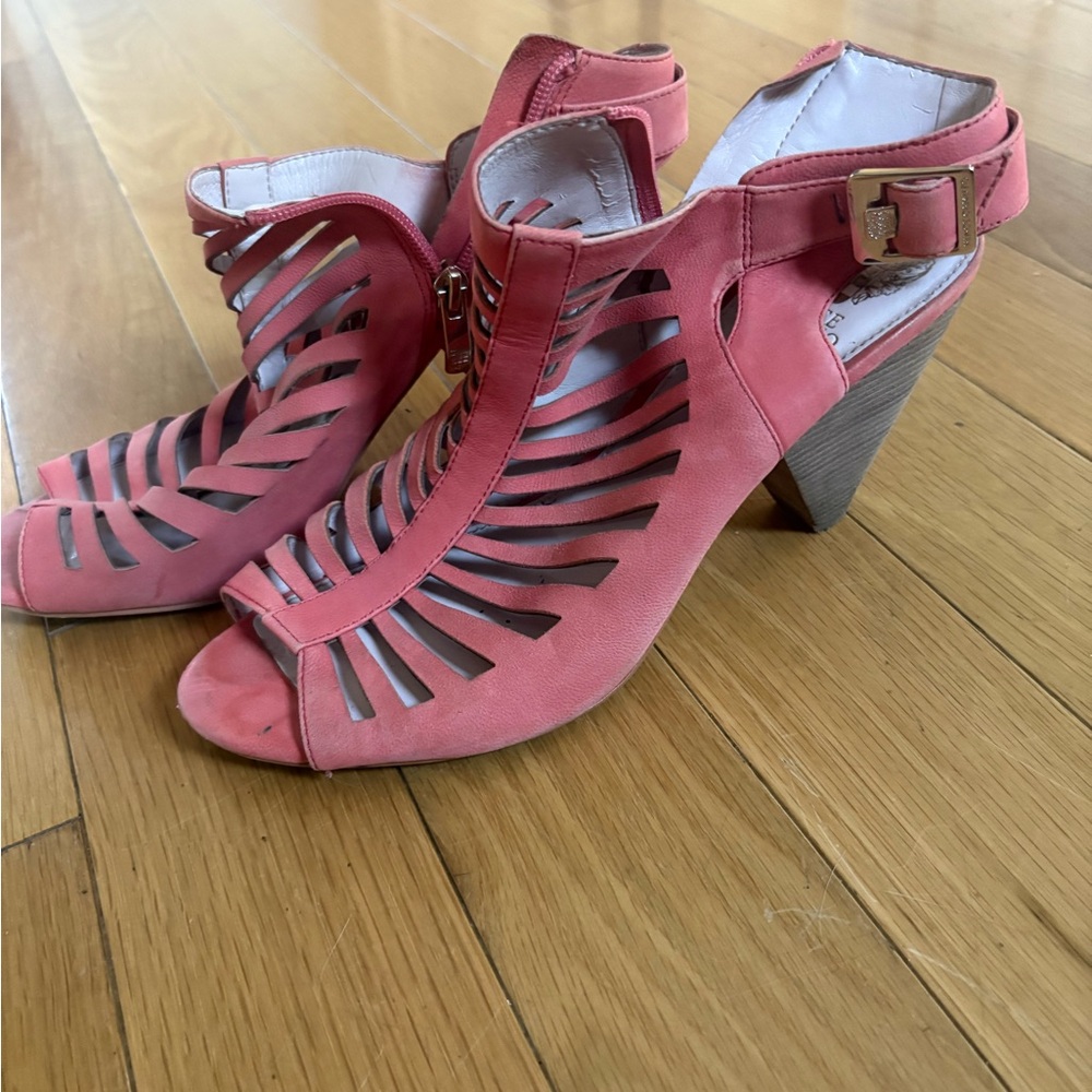 Vince Camuto Coral Cutout Heeled Sandals